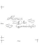 Creatick Studio Always Kiss Me Goodnight English Letters Hearts Acrylic Mirror Effect Wall Stickers Bedroom Living Room Decorative Decals Removable Home Decoration Creative Design Wall Decor