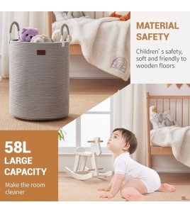 Grey basket cotton rope