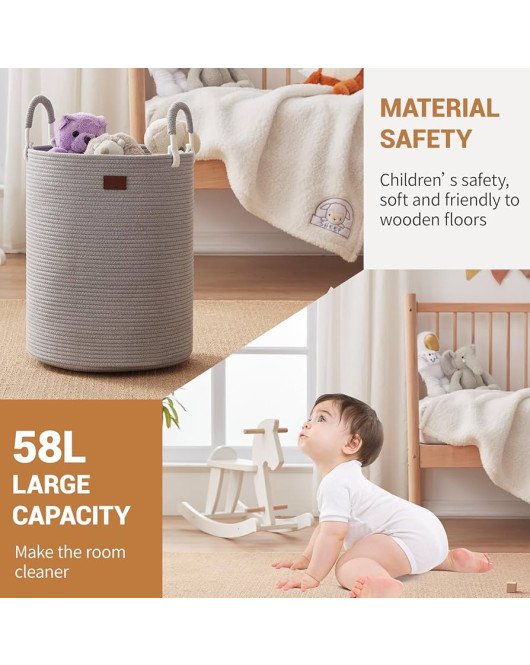 Grey basket cotton rope