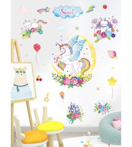 Unicorn theme wall stickers 