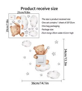 Switch stickers teddy bear1