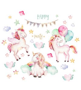 Unicorn walls-tickers for girl 