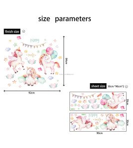 Unicorn walls-tickers for girl 