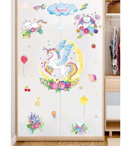 Unicorn theme wall stickers 