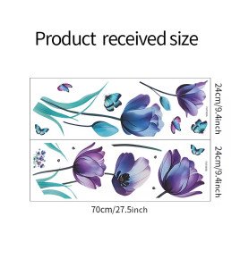 Living Room Self Adhesive Vinyl 3D Flower Wall Stickers