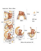Rainbow Teddy Bear 3d Wall Stickers – Magical Baby Room Decor