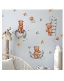 3d Ladder & Teddy Bear Wall Stickers – Adorable Nursery Decor