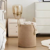 Beige cotton rope basket