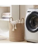 Beige cotton rope basket