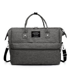 Good Quality Large Capacity Mom Travel Shoulder Diaper Bag Tote With Luggage Strap