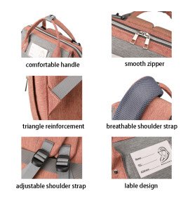 Chic Multifunctional Unisex Mummy Backpack - Waterproof &amp; Large Capacity