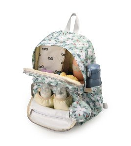 Colorful Unisex Mummy Backpack - Waterproof Nylon, Large Capacity Baby Diaper Bag