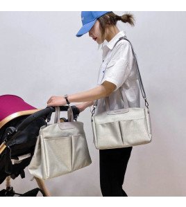 Stylish Multifunctional Large Capacity Stroller Organizer - Waterproof Diaper Bag For Mommy And Daddy