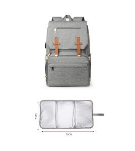 Portable Large Capacity Mommy Backpack - Waterproof With Usb Charging Port