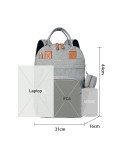 2024 Two Layers - New Design Fashion Large Capacity Diaper Bag Backpack With Baby Changing Mat
