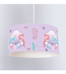 Mermaid Ocean Theme Kids Lamp Shade for Kids Bedroom Night Light