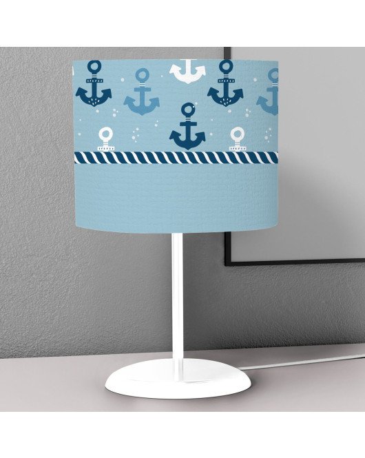 Nautical Anchors & Rope Kids Table Lamp for Kids Bedroom Coastal Decor