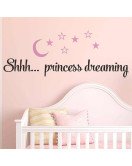 Home Decoration Removable Cute Moon With Star Kids Wall Stickers For Room