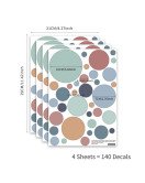 4pc/set Self-adhesive Boho Design 3d Dot Wall Decor Sticker Living Room - Model A4006