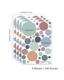 4pc/set Self-adhesive Boho Design 3d Dot Wall Decor Sticker Living Room - Model A4006