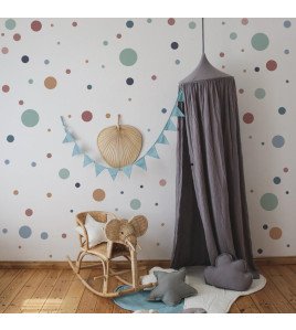 4pc/set Self-adhesive Boho Design 3d Dot Wall Decor Sticker Living Room - Model A4006