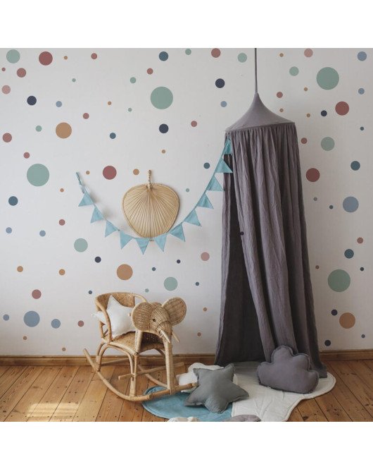 4pc/set Self-adhesive Boho Design 3d Dot Wall Decor Sticker Living Room - Model A4006