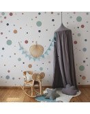 4pc/set Self-adhesive Boho Design 3d Dot Wall Decor Sticker Living Room - Model A4006