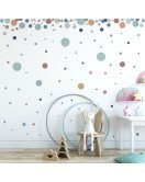 4pc/set Self-adhesive Boho Design 3d Dot Wall Decor Sticker Living Room - Model A4006