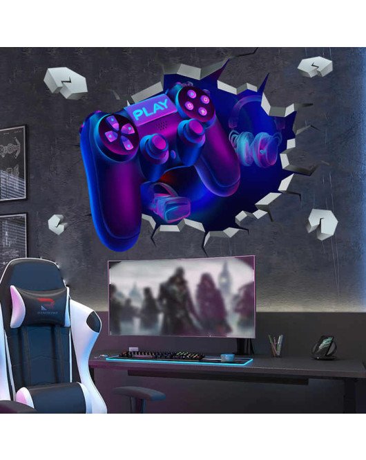 Kids Room Decoration 3D Game Wallpaper Sticker 3D Wall Paper