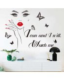 Self Adhesive Shop Window Decoration Inspirational Makeup Salon Wall Sticker For Girls