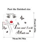 Self Adhesive Shop Window Decoration Inspirational Makeup Salon Wall Sticker For Girls