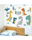 Removable Self Adhesive Cartoon Dino Pvc Preschool 3D Wall Stickers