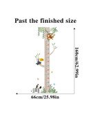 Removable Cartoon Animal Tree Height Measure Wall Sticker For Kids