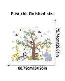 Removable Cartoon Jungle Animal Tree Kindergarten Children's Wall Sticker - Model Ch39174