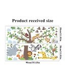 Removable Cartoon Jungle Animal Tree Kindergarten Children's Wall Sticker - Model Ch39174
