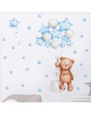 Kids Room Cute Bear With Star Wall Sticker 3D House Decoration Other Wallpaper