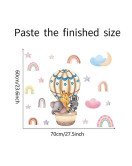 Cartoon Animal With Balloon Baby Room Decor Wall Stickers Pvc Sticker