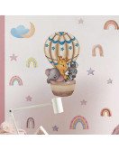 Cartoon Animal With Balloon Baby Room Decor Wall Stickers Pvc Sticker