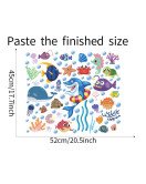 Home Decoration Self-adhesive Underwater Shark Whale Kids Bathroom Wall Stickers - Model Dz008