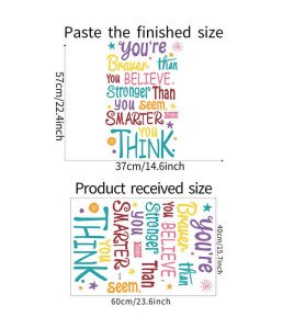 Baby Room Decoration Self Adhesive Inspirational Quotes Wall Stickers