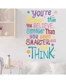 Baby Room Decoration Self Adhesive Inspirational Quotes Wall Stickers