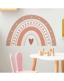 Home Decoration Removable Cartoon Heart Rainbow Wall Stickers Girl