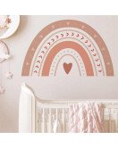 Home Decoration Removable Cartoon Heart Rainbow Wall Stickers Girl