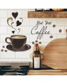 Kitchen Decoration Self Adhesive 3d Coffee Cupboard Wall Sticker Kitchen Decoration Self Adhesive 3d Coffee Cupboard Wall Sticker