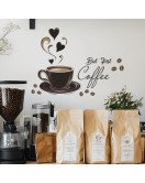 Kitchen Decoration Self Adhesive 3d Coffee Cupboard Wall Sticker