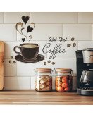 Kitchen Decoration Self Adhesive 3d Coffee Cupboard Wall Sticker