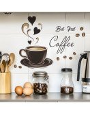 Kitchen Decoration Self Adhesive 3d Coffee Cupboard Wall Sticker