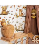 Cartoon Cute Animals Flower Butterfly Self-adhesive Vinyl Waterproof Kids' Room Door Decorative Wall Stickers - Model Fun-b194