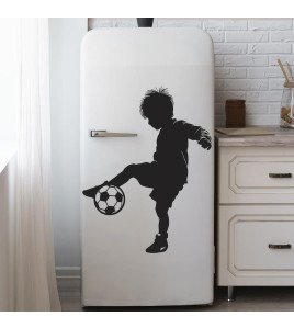 Cool Boy Plays Football Self-adhesive Vinyl Waterproof Bedroom Wall Stickers For Boy - Model Fun-b222