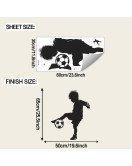 Cool Boy Plays Football Self-adhesive Vinyl Waterproof Bedroom Wall Stickers For Boy - Model Fun-b222